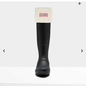 Hunter white Knitted Cuff Tall Boot Socks